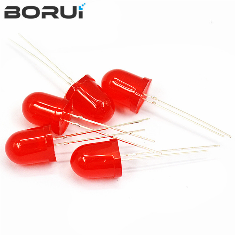 10Pcs F10 10MM LED Leuchtdiode Rot Weiß Gelb Grün Blau 3V DIY PCB Schaltung Transparent Diffuse arduino Birne