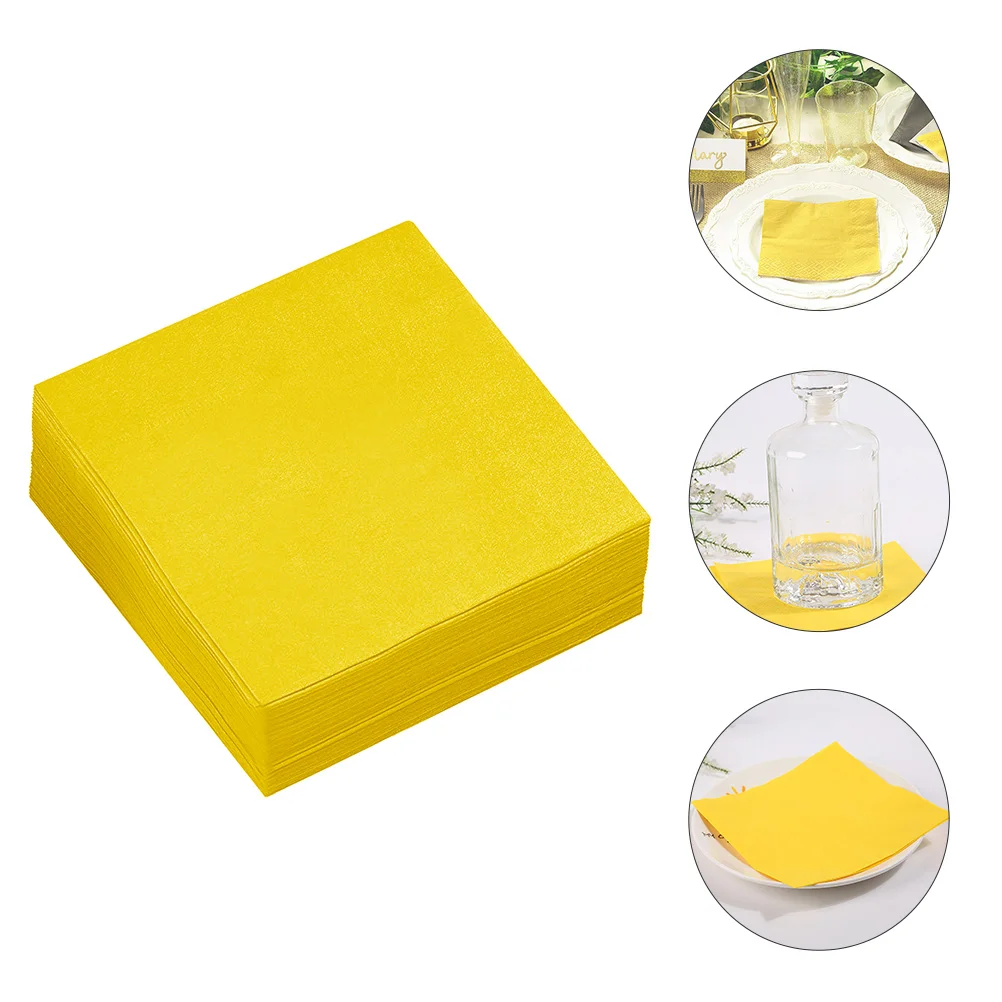 80 Pcs Colorful Napkins Birthday Party Favors Paper Dining Table Raw Pulp Wood Decorative Decoration
