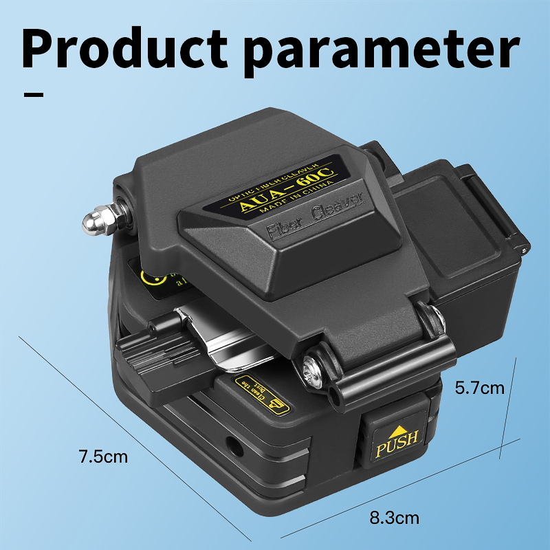 COMPTYCO AUA-60C Fiber Cleaver FTTH Hot Melt / Cold Connection Cutter Fiber Optic Cable Cutting Knife Tool With Waste Fiber Box