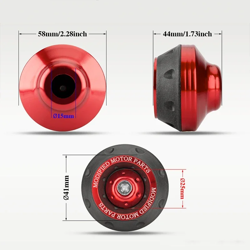 4 szt. Uniwersalna ochrona koła motocykla Crash Pad Motocykl Crash Protectors Alloy Motocross Falling Front Fork Slider Cups