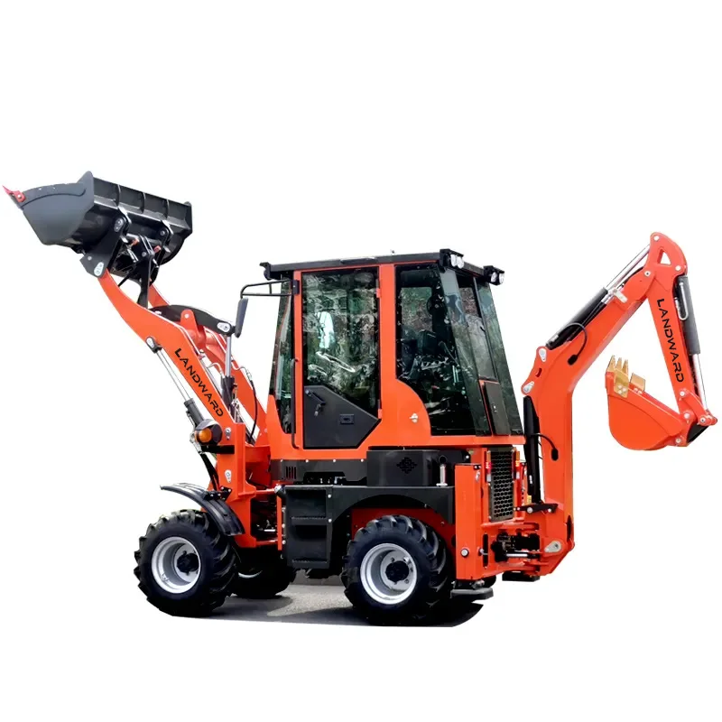 New Multipurpose Agricultural Digging And Carrying Tool 4×4×4 Mini Backhoe Loader Excavator Loader Price Best Selling Customized