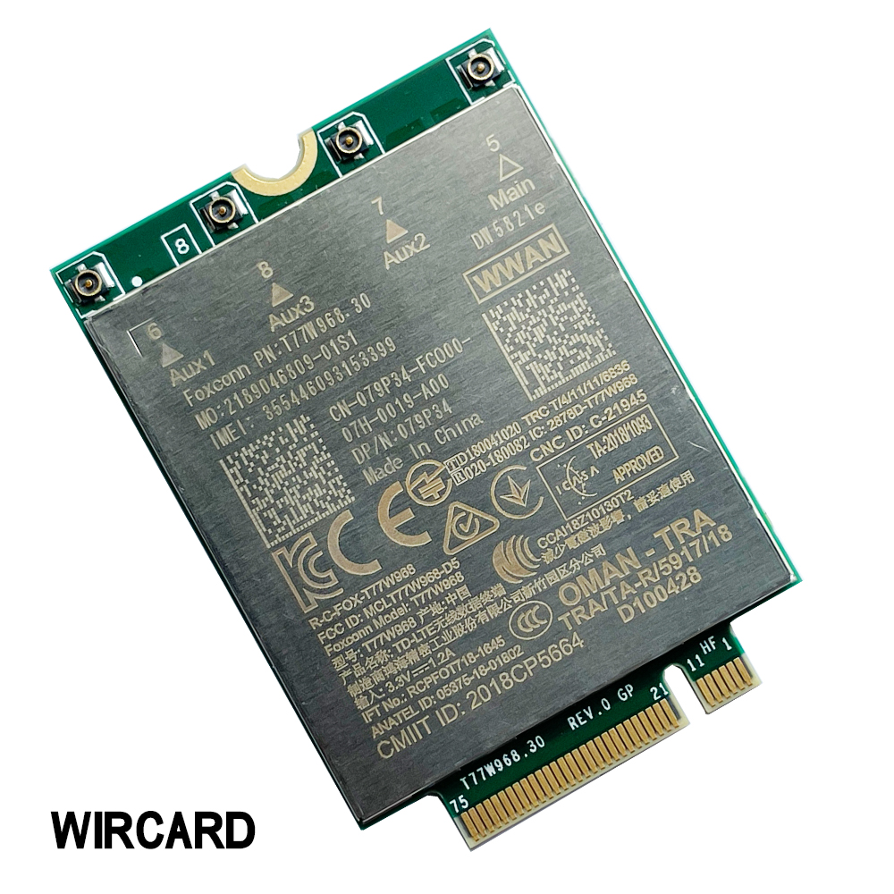 WIRCARD T77W968 DW5821e X20 LTE Cat16 1 Гбит/с, Φ 4G модуль для ноутбука Dell 5420 5424 7424 7400, адаптер USB