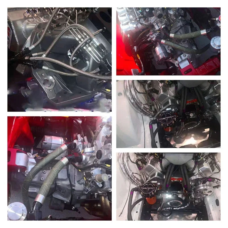 1 メートル/2 メートル/3 メートル/5 メートル/6 メートル AN4 AN6 AN8 AN10 車の燃料ホースオイルガスクーラーホースラインパイプチューブナイロンステンレス鋼編組内側 CPE ゴム