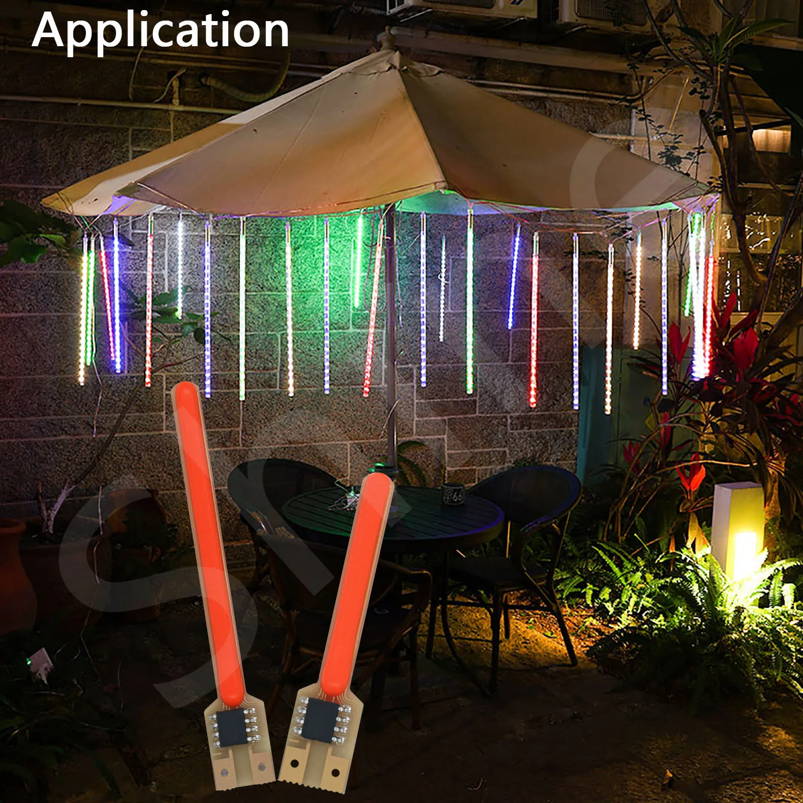 LED Cob Meteor Shower Lampada ad acqua corrente DC 3V Diodi a filamento LED 2200k Blu Rosso Verde Parti Accessori per luci a incandescenza