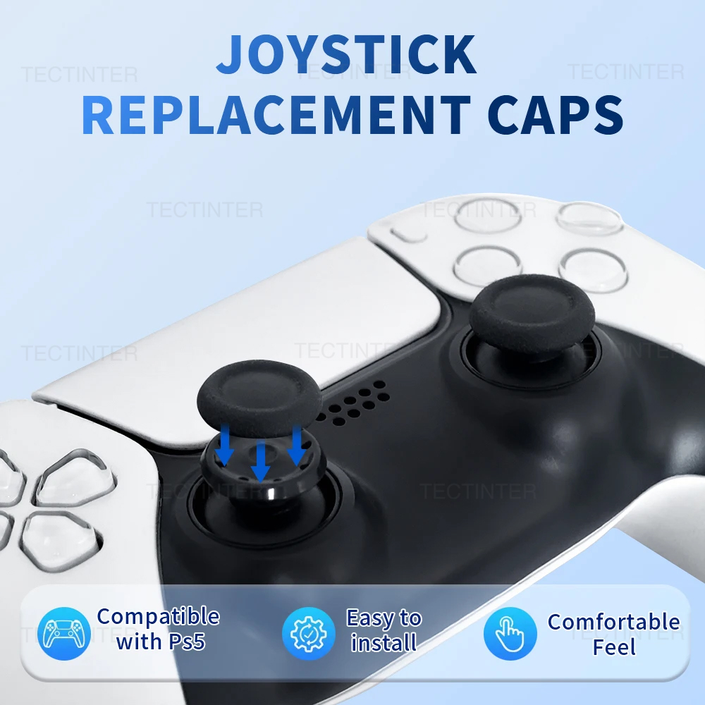 Tapas de repuesto de Joystick para controlador Playstation PS4/PS5, tapas de agarre, piezas de reparación para accesorios PS5