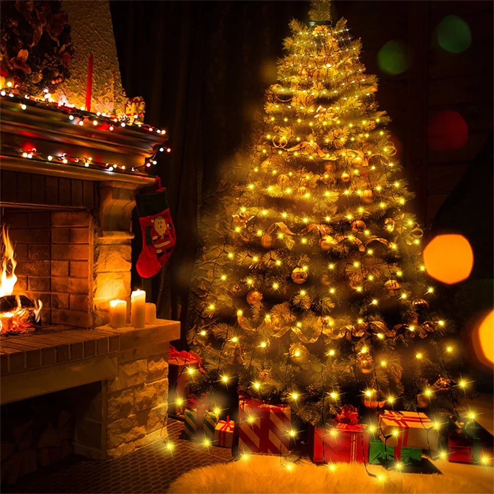 ไฟ LED String USB ชาร์จคริสต์มาส Fairy Light 1.5 M/2 M สําหรับงานแต่งงานสวนวันหยุดสวนโคมไฟตกแต่ง
