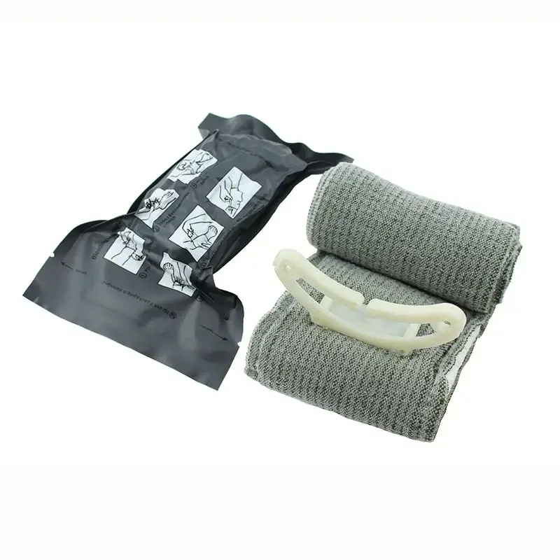 Kit de vendaje para traumatismos, vendaje de compresión de emergencia, torniquete, vendaje médico, vendaje en rollo estéril, primeros auxilios para traumatismos