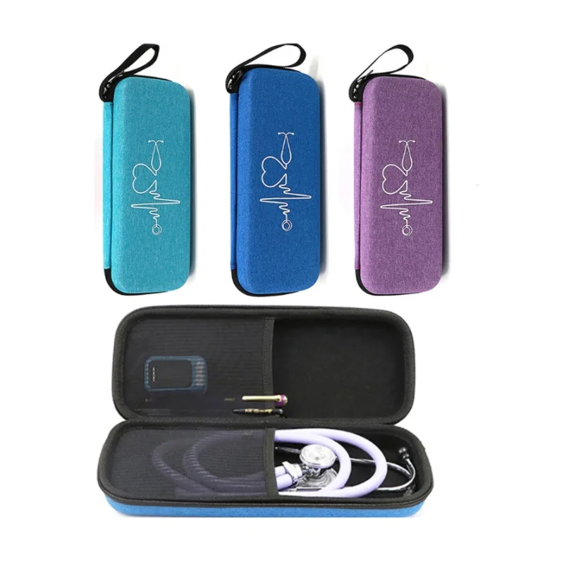EVA Reise tragbare medizinische Stethoskop Aufbewahrungsbox Erste-Hilfe-Set Netztaschen Fall für 3M Littmann Cardiology III Stethoskop