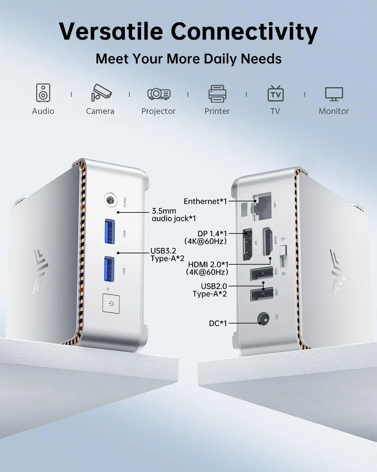ACEMAGIC Mini-PC E2 Mini-Computer Alder Lake-N97 16 GB DDR4 GB M.2 SSD Windows 11 Pro Micro-Desktop-Computer Mini-PC