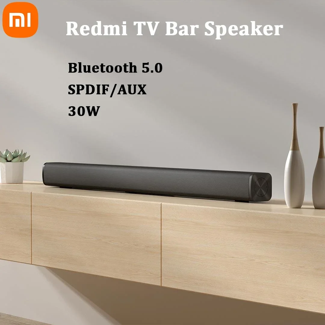 Звуковая панель для телевизора Xiaomi Redmi, беспроводной Bluetooth 5,0, 30 Вт, аудио, Bluetooth, воспроизведение музыки для ПК, кинотеатра, ТВ, беспроводной звук