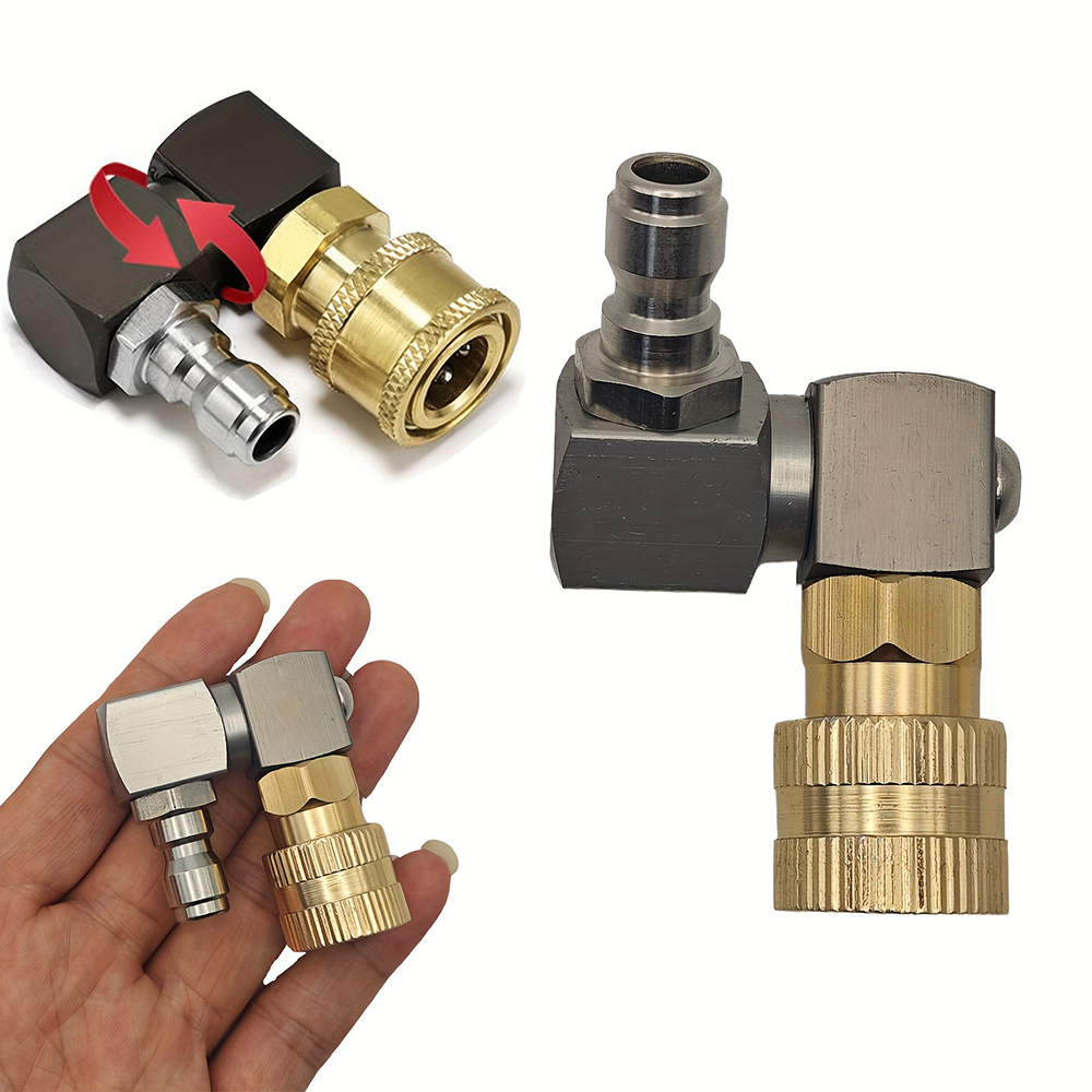 360° Rotating Pressure Washer Gun Jet Nozzle, 1/4" Quick Connect Adapter for Car Cleaning - Leak-Proof, Water Saving