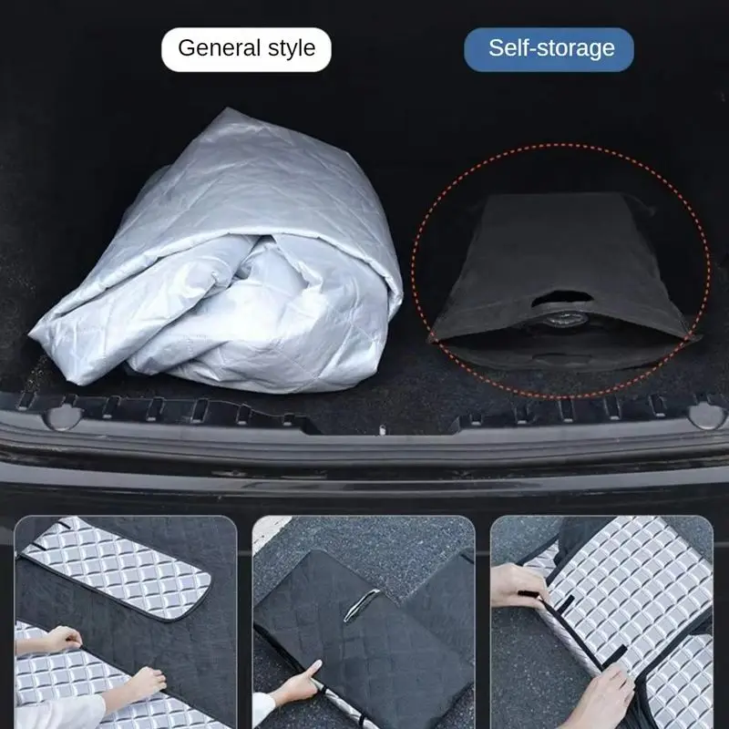 LEIBOO ฝาครอบบังแดดกระจกรถยนต์ Snow Sun Shade กันน้ํารถยนต์ฝาครอบแม่เหล็กรถฝาครอบกระจกด้านหน้า