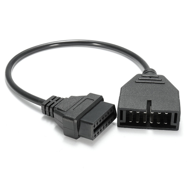 Para conector macho GM de 12 pines a conector hembra OBD2 de 16 pines Cable de diagnóstico de extensión OBD OBD2 Cable OBD1 OBD 2 adaptador OBD2