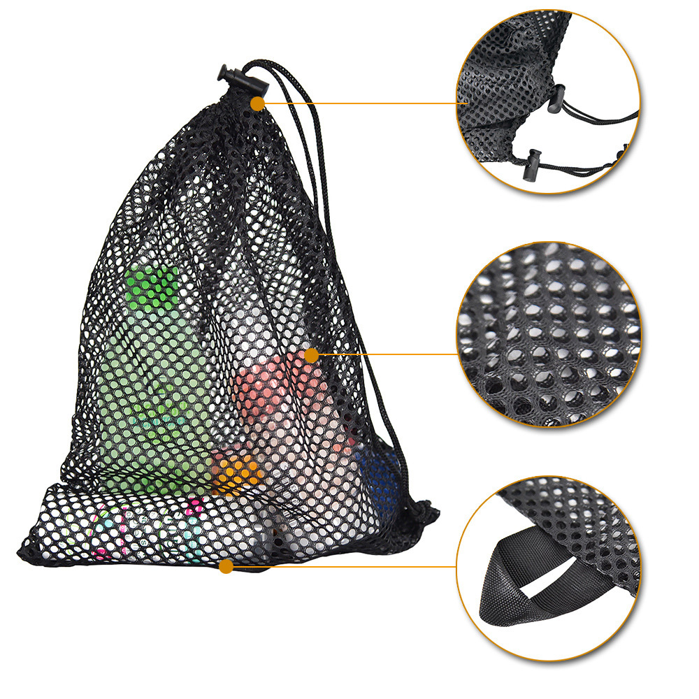 Bolsa con cordón de malla para exteriores, bolsa deportiva de malla, bolsas de malla de almacenamiento para playa, natación, buceo, surf, artículos diversos, juguete cosmético