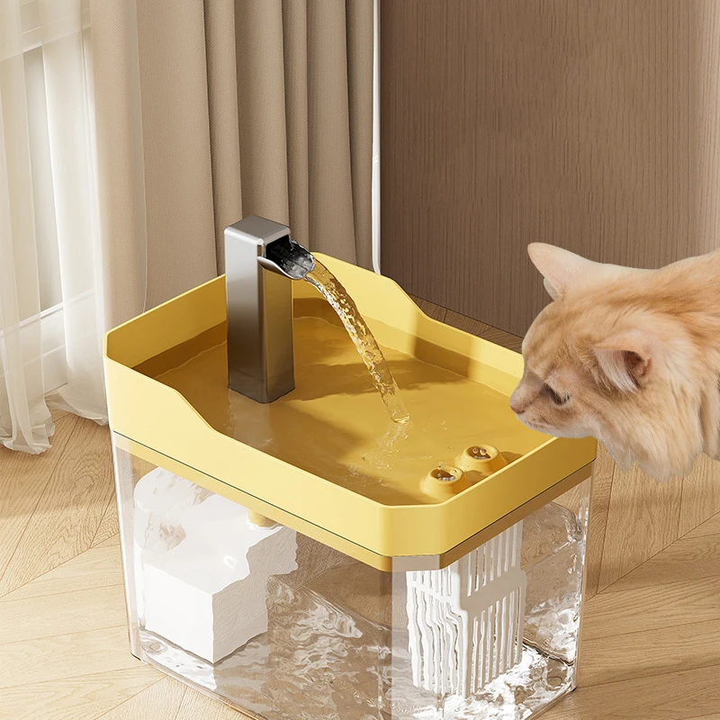 Hot transparent pet water dispenser plug-in automatic water drinker circulating and flowing out water smoothly pet water drinker