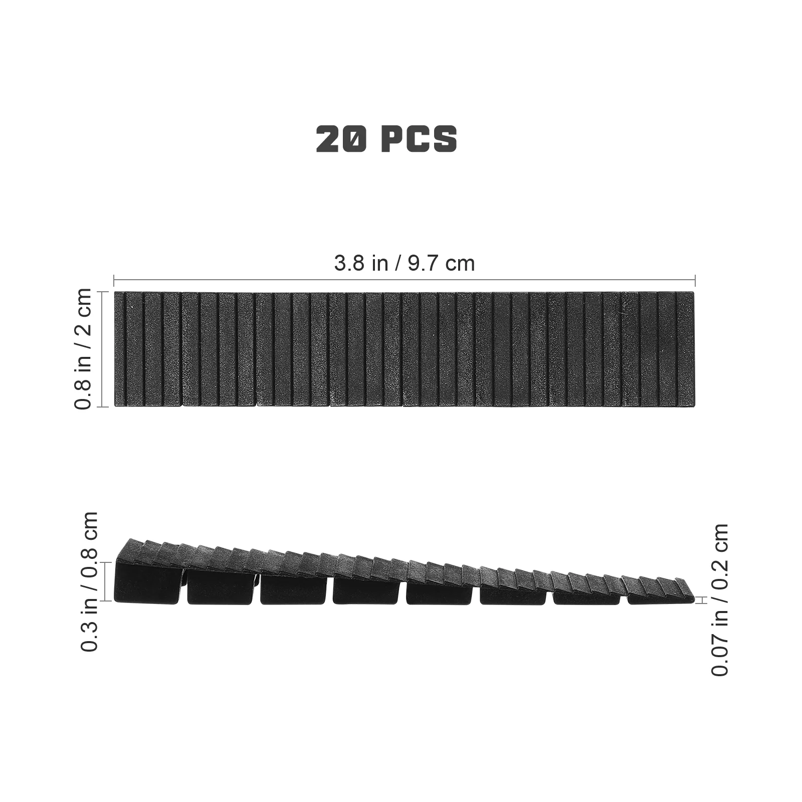 20ชิ้นปะเก็นเฟอร์นิเจอร์ shims levelers เรียว levelers สมดุลแผ่นไรเซอร์ ABS เวดจ์สำหรับบ้าน