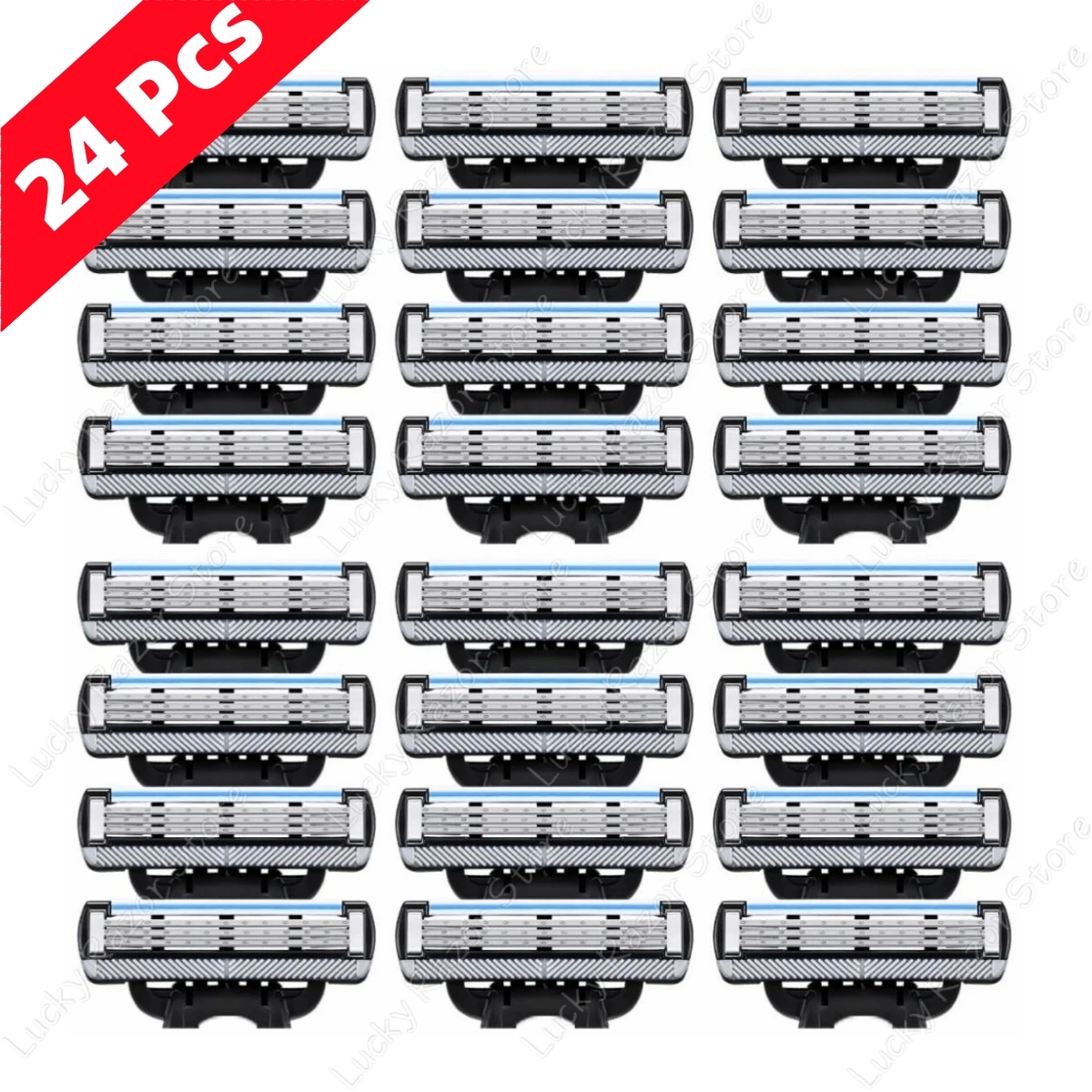 New Stainless Steel Blade Sharp 3 Layer Safety Razor for Gillette Mach 3 Manual Razor Blades Replacement Refills Blades