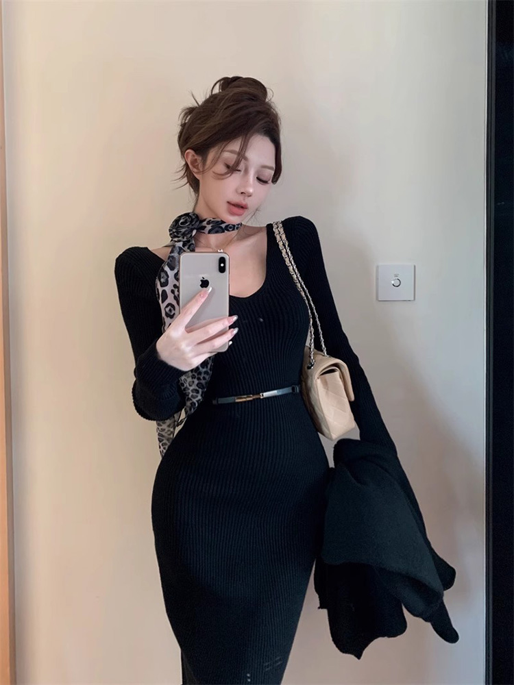 ファッショナブルなニットケープセット女性のベルト付きスリムフィットドレススリーピーススイート春 2025 新着エレガントなハイエンド感