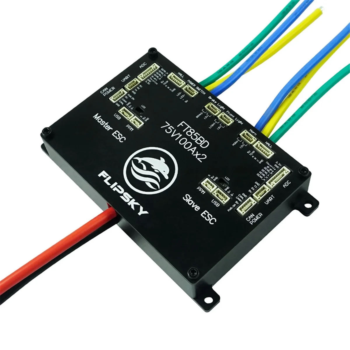 FLIPSKY FT85BD Двойной привод с встроенным переключателем Драйвер 84 В можно подключить к стоп-сигналу, звуковым сигналом, электромобилем XQ