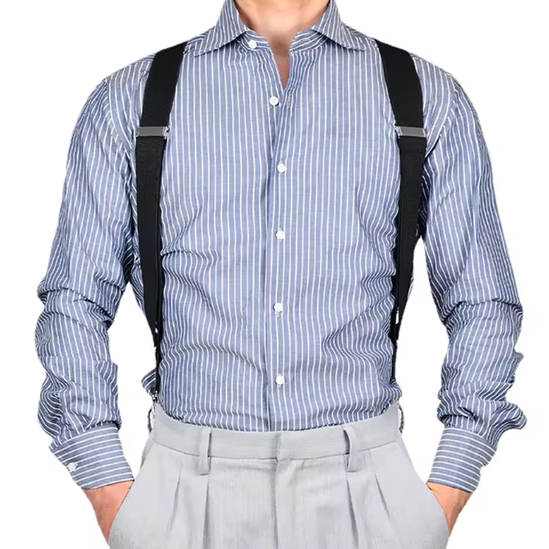 ヴィンテージサスペンダー大人女性男性 2.5 センチメートル幅クロスオーバーバック 2 サイドクリップ調節可能な弾性ズボンブレースストラップ