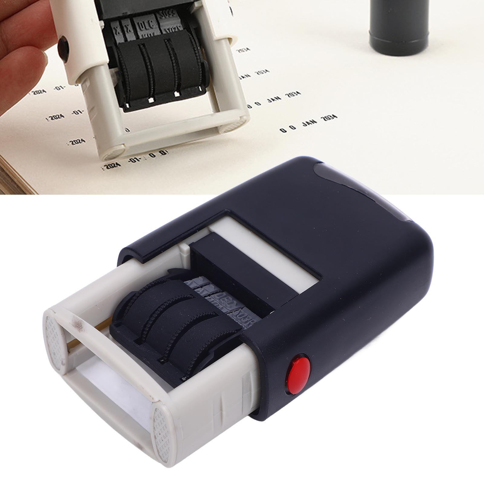 Datumstempel 25x2,8 mm Engelse datum Duidelijke opdruk Sneldrogend Verstelbare zelfinktende stempel Zelfinktende datumstempel