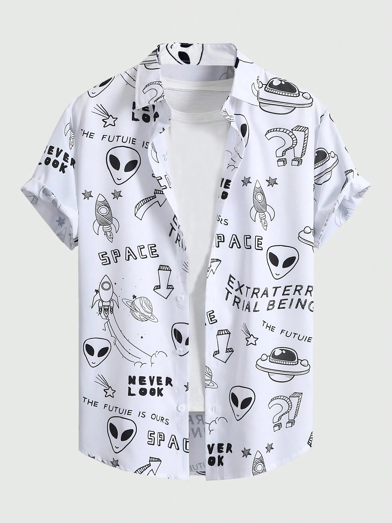 Camisas versátiles con botones en la playa para hombre y mujer, Tops de moda de manga corta con diseño de estampado personalizado e interesante, verano