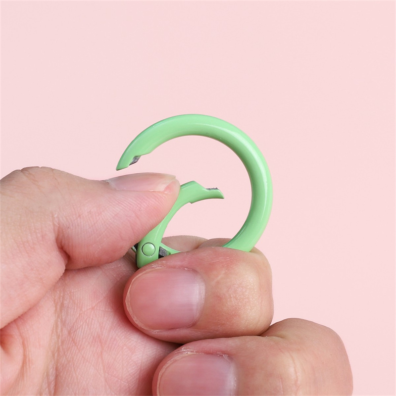 10/50Pcs Metal O Ring Spring Clasp Openable Round Carabiner Keychain Clips Hook Dog Chain DIY Jewelry Buckle Connector