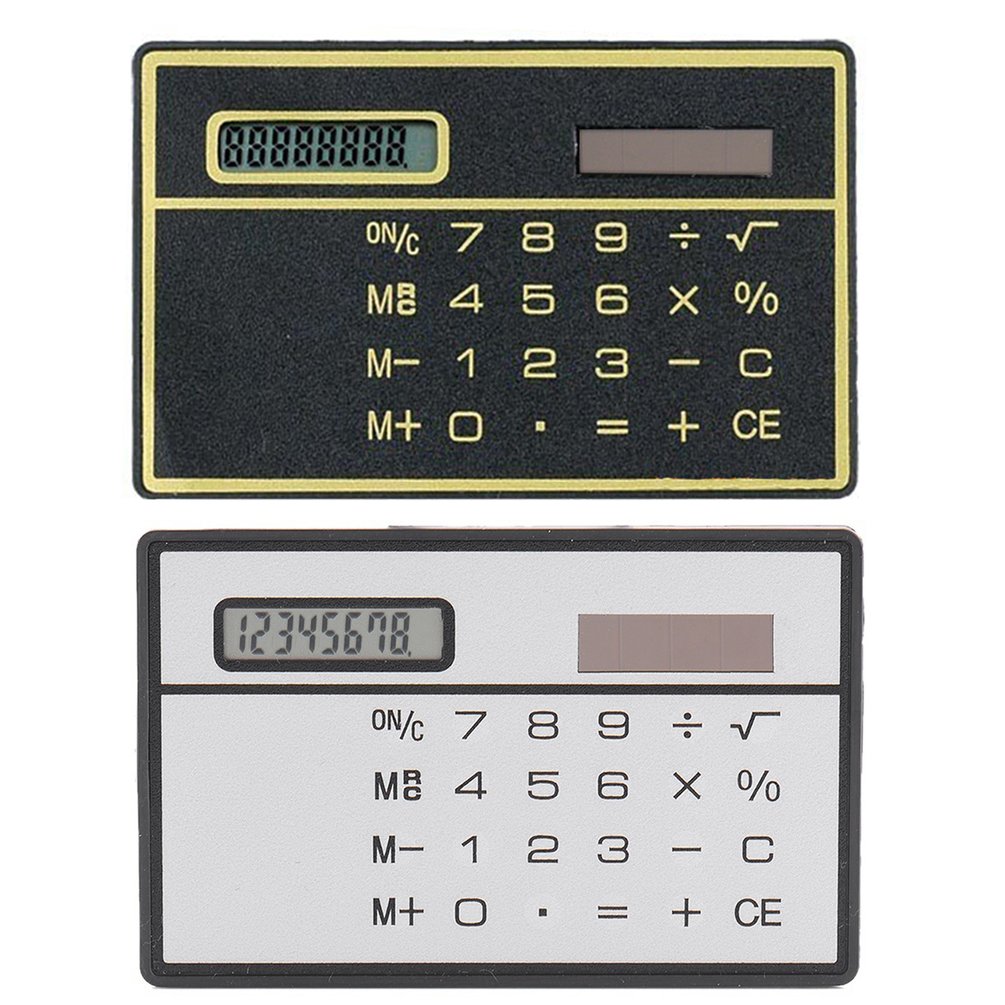 New  8 Digit Calculator Slim Solar Calculator with Touch Screen Credit Card Design Mini Size Portable Slim Computer