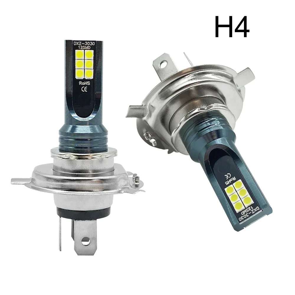 2 pçs h4 h7 led farol h11 h8 h9 h10 h1 h3 lâmpadas de nevoeiro do carro 9005 9006 condução automática correndo lâmpadas 12000lm 80w 12v