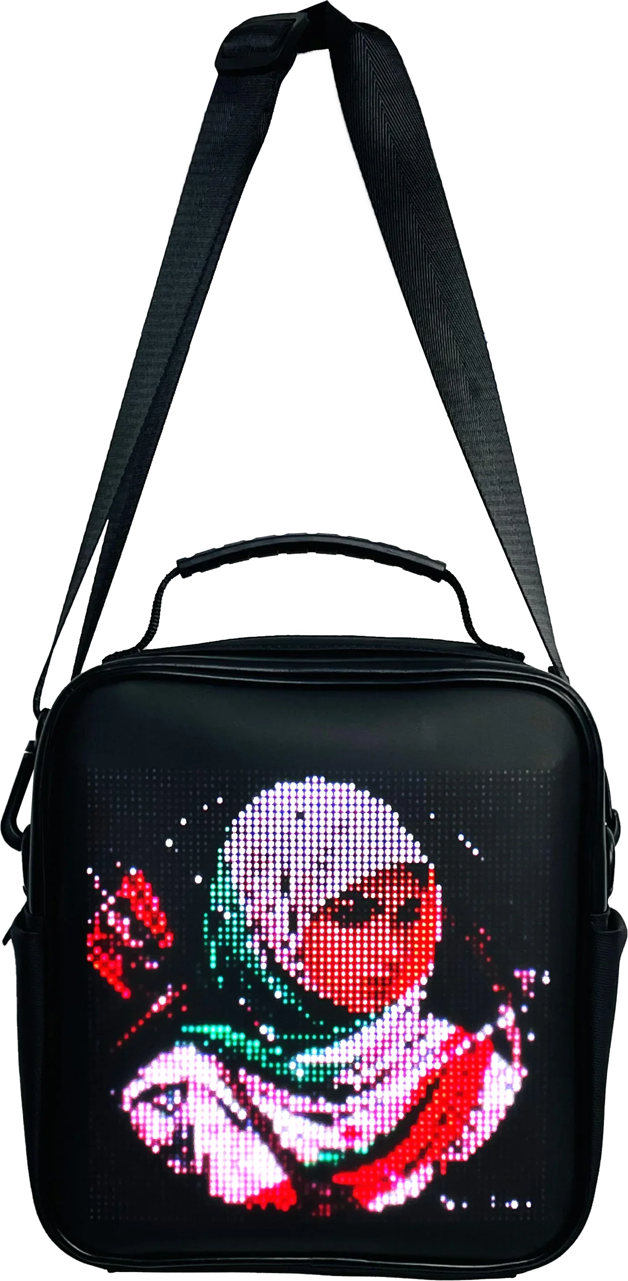 Display a LED, borsa a tracolla con controllo APP Zaino a tracolla impermeabile a tracolla economico Zaino da viaggio per ciclismo per uomo donna