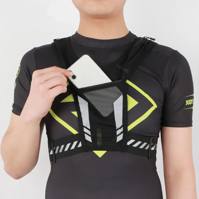 เสื้อกั๊กวิ่งสะท้อนแสงกระเป๋า Universal Running กีฬาโทรศัพท์ผู้ถือขวดน้ํากระเป๋าสําหรับนักวิ่ง Joggers ขี่จักรยาน Nights กีฬา
