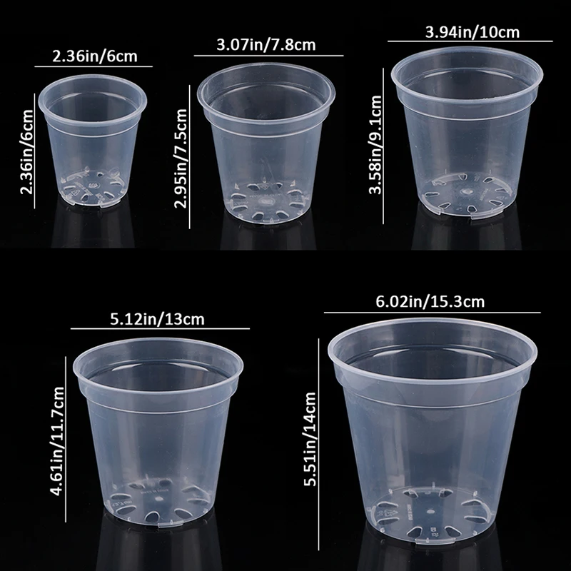 Vaso per fioriera rotondo contenitore per vivaio di orchidee contenitore per fioriera contenitore per orchidee trasparente vasi di partenza rotondi