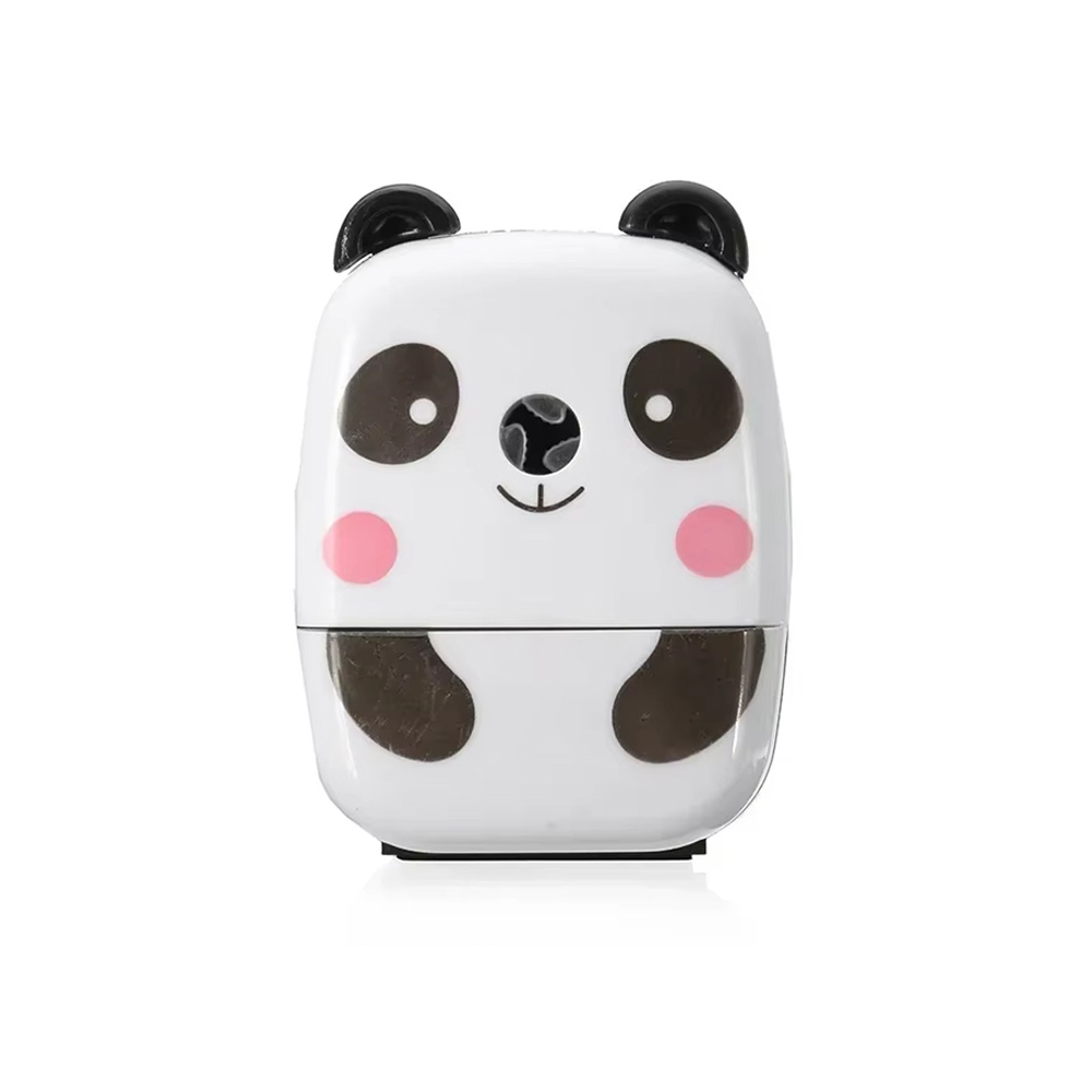 Cartoon Panda Tiger Pencil Sharpener Hand-Cranked Portable Kids School Office Supplies Cute Animal Sharpener Student Stationery