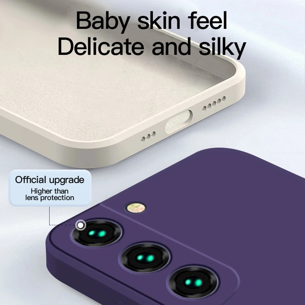 Funda de silicona líquida suave para Samsung Galaxy S21 S23 S10 Plus S20 FE S10E S22 Note 20 Ultra