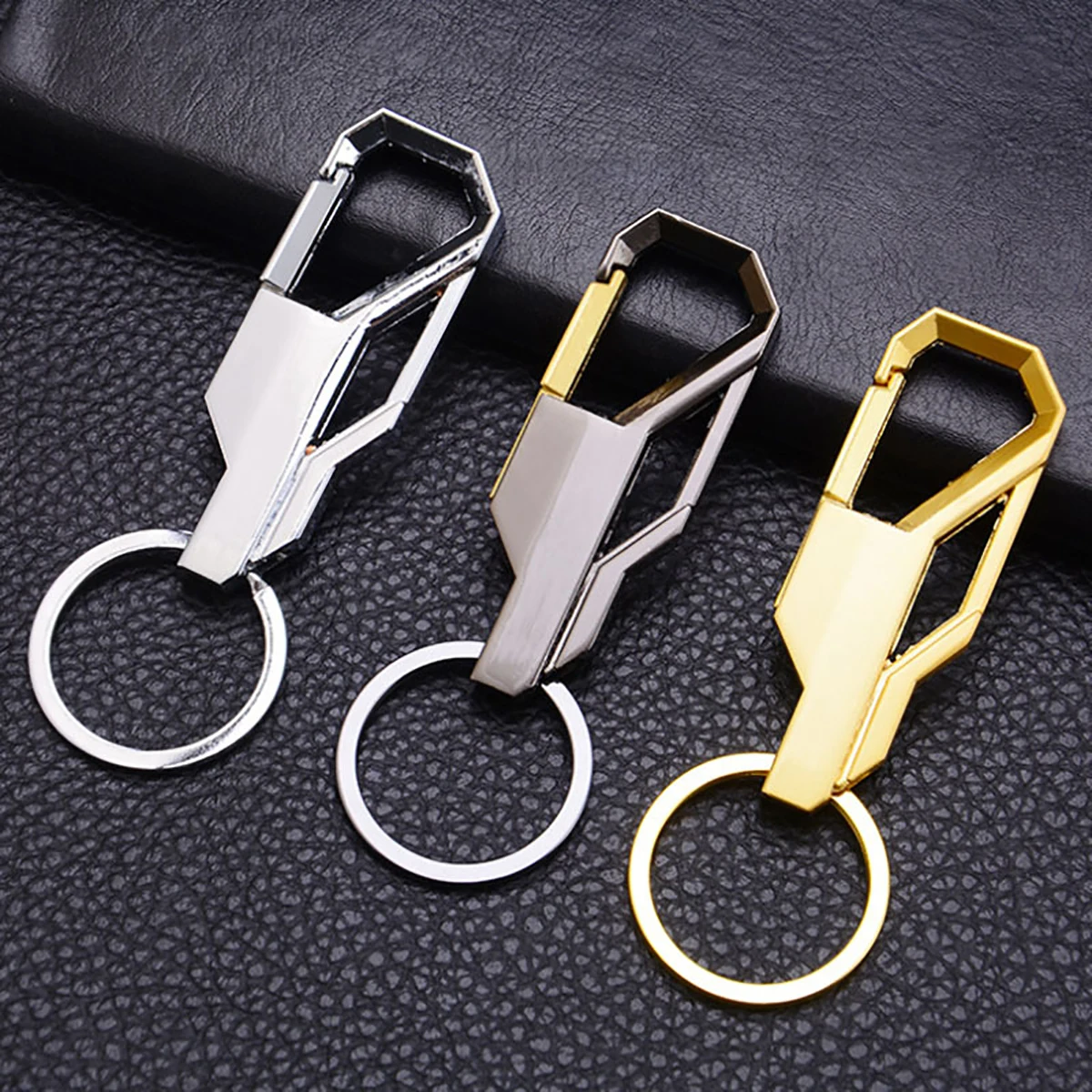 3 Color Key Chain Key Ring Silver Color Metal Inlay Keychain for Classic Men Car Key Chain Romantic Gift for Man Women