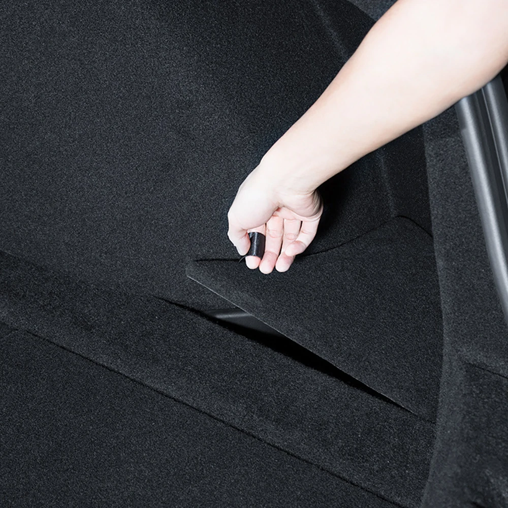 Für Tesla Modell 3 Highland 2024 2025 Hinten Stamm Seite Lagerung Box mit Abdeckung Schwanz Boot Organizer Partition Dekoration Zubehör