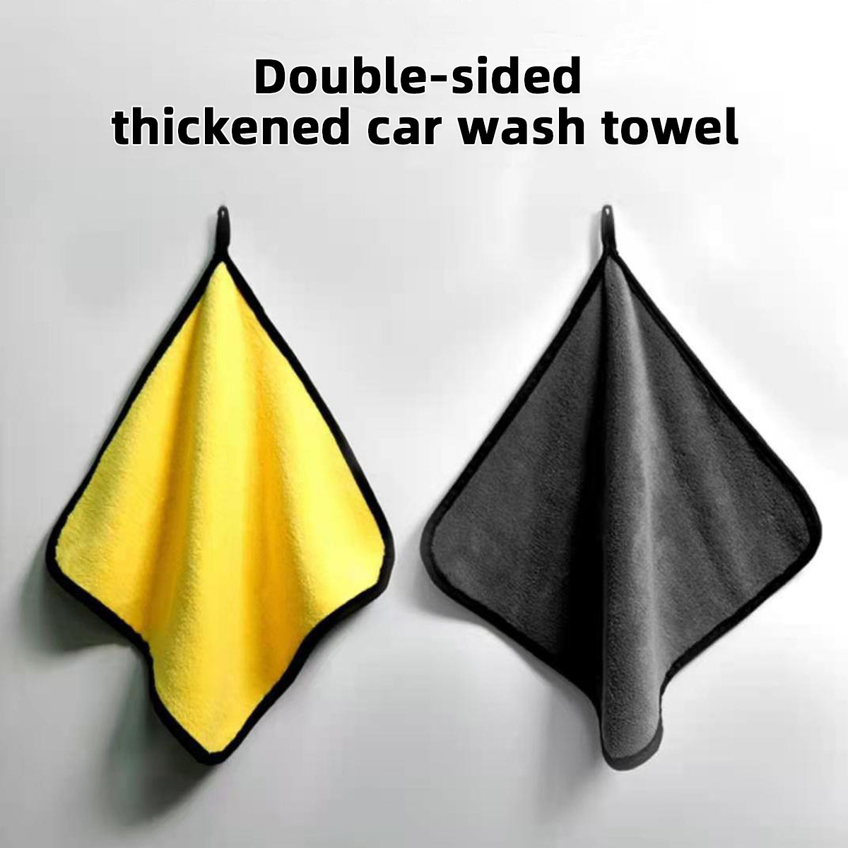 Coral Fleece Double Sided Car Cleaning Towel Quick Drying Waterproof and Oil Resistant Super Absorbent Without Leaving Traces