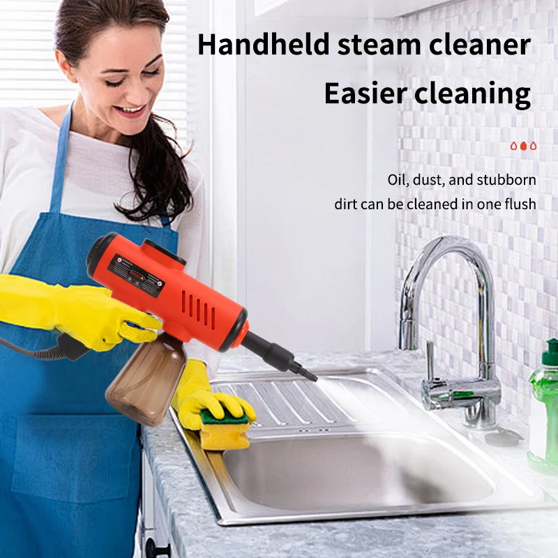 Handheld Steam Cleaner High-Pressure and High-Temperature Sterilization 1200W Household Air Conditioner Kitchen Hood Washer Gun