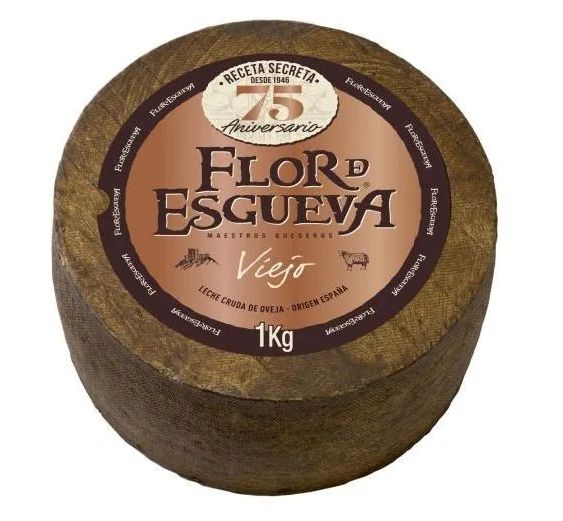 Queso viejo de oveja mini madurado en corteza natural, 1 kg aprox, Flor de Esgueva