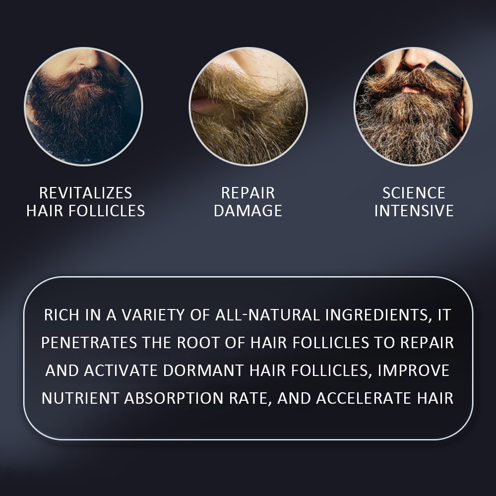 Neues Gesichtshaar-Bartwachstumsöl für Männer, verdickt, weich, glatt, nährt, Bartöl, natürlicher Schnurrbart, wachsendes ätherisches Öl, Bartpflege