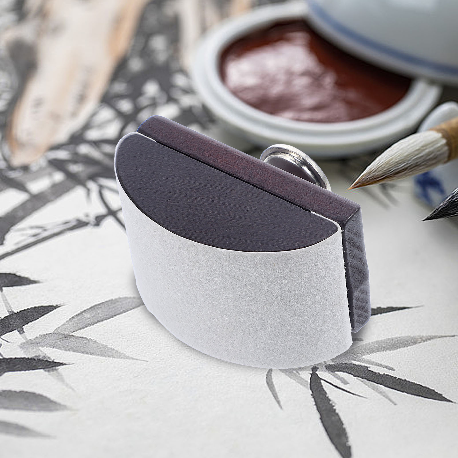 Absorvedor de tinta rocker, mata-borrão de mesa, carimbo criativo de madeira, ferramenta de secagem rápida para caneta tinteiro, caligrafia portátil