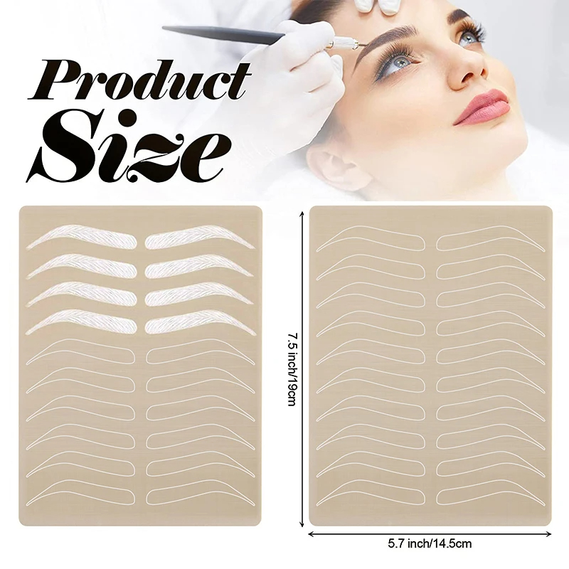5 pièces maquillage Permanent Tatoo sourcil Latex caoutchouc pratique peau PMU tatouage formation apprentissage sourcil sans encre Microblading peau