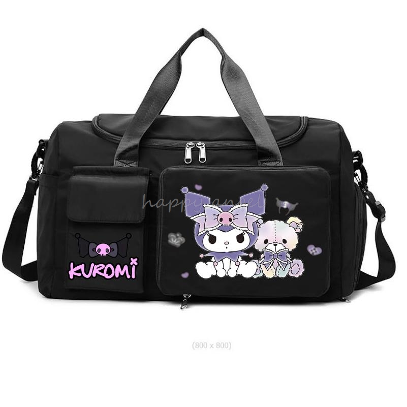 Прекрасные женские дорожные сумки Kuromi Melody, ручная кладь, Оксфорд, водонепроницаемая большая дорожная сумка, деловая дорожная сумка большой вместительности