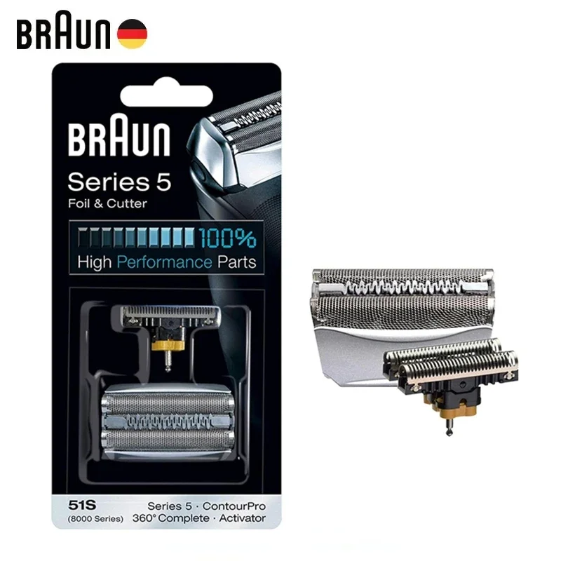 Cabezales de afeitadora Braun 51S serie 5, cuchilla de repuesto, ContourPro 360, activador completo 8998, 8595, 8590, 5643, 5644, 5645