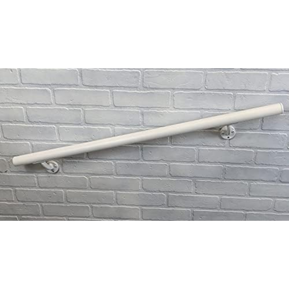 DHR 11' Handrail Section with Mounts - White Sand - Stair Handrail - USA Made Railing- Easy to Install Handrails for Outdoor & I