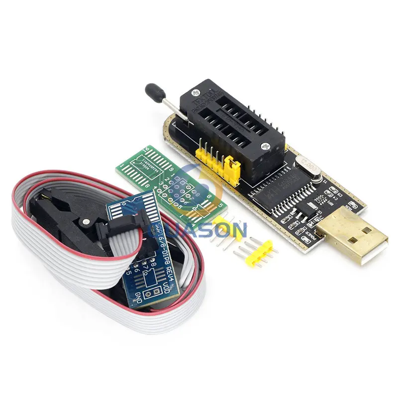 Módulo programador USB para EEPROM CH341 24 25 Series EEPROM Flash BIOS + Clip de prueba SOIC8 SOP8 para EEPROM 93CXX / 25CXX / 24CXX
