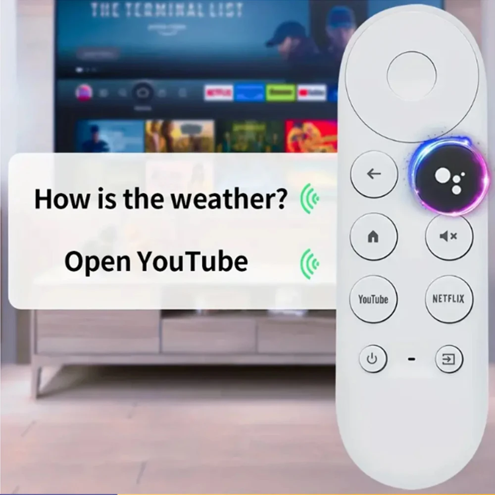 Google Voice Remote Control for Google ChromeCast TV G9N9N Bluetooth IR Smart Set-Top Box Compatible with Google TV