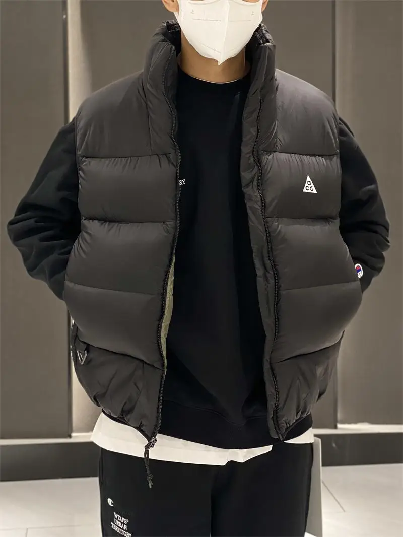 Warm Tech Cotton Vest Sports Function Outerwear Qucon Youth Popular Sle Regular Thickness Japanese Retro Pattern Solid Color