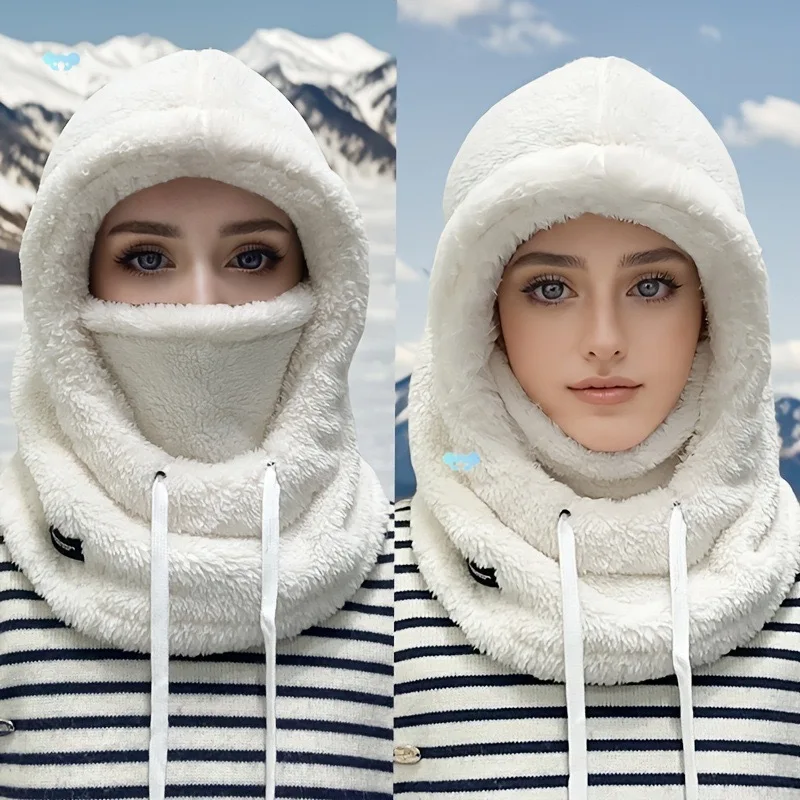 Nackenmaske, einteilige Mütze, Winter-Samt und dicke Pullover-Mütze, Gehörschutz, winddichte Baumwollmütze, das Fahrrad fährt, um warme Hüte zu halten