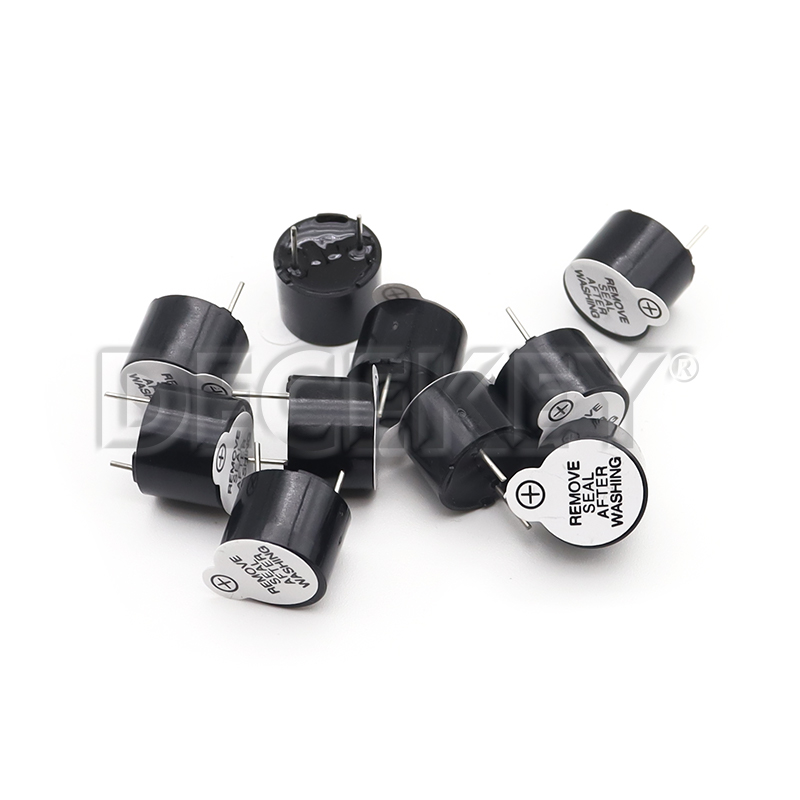 10 uds/lote 12*9,5 MM 3V 3,3 V 5V 12V zumbador activo tono de pitido continuo largo magnético